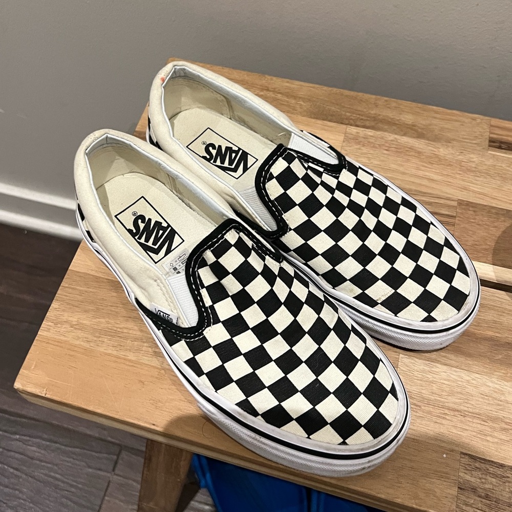 Classic Checkered van slip ons